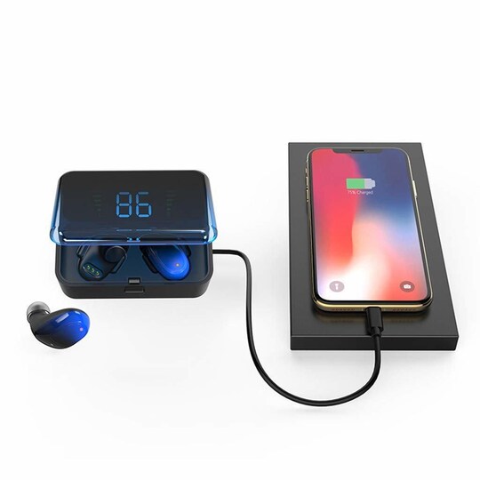 Trådløse Bluetooth 5.0 In-ear-hovedtelefoner med touch Blue | Elgiganten