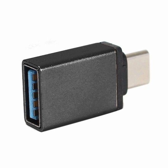 USB til USB-C 3.1 OTG-adapter sort | Elgiganten