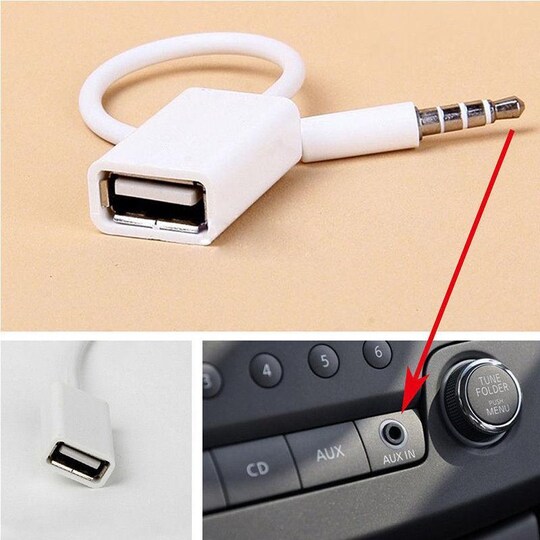 3,5 mm til USB lydadapter til bilen | Elgiganten