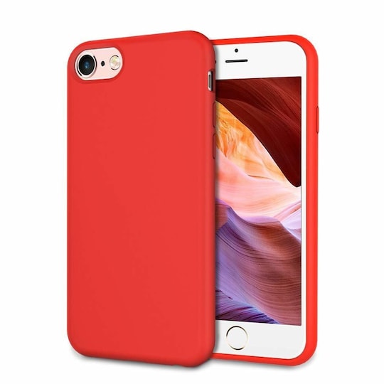 Flydende silikone Cover iPhone 6/7/8 - Rød | Elgiganten