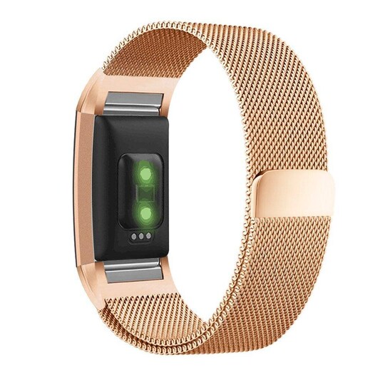 Fitbit Charge 2 armbånd, milanese loop - Rosegold - L | Elgiganten