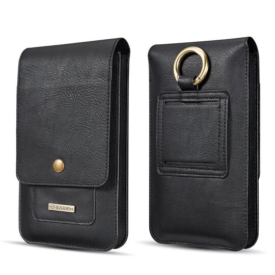 Universal mobiltelefon taske 5.2 ""smartphone hylster PU læder - sort |  Elgiganten