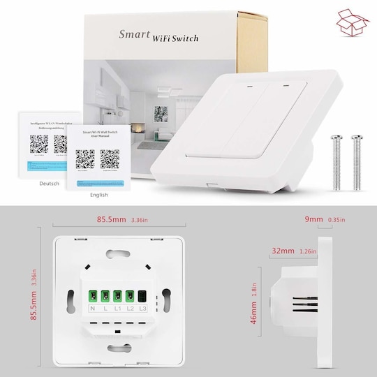 Smart switch - Wifi switch 2-polet | Elgiganten