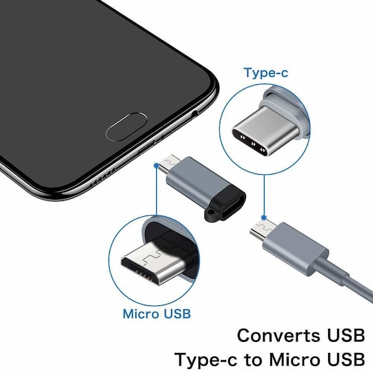 USB-C (hona) Micro USB (hane) adapter | Elgiganten