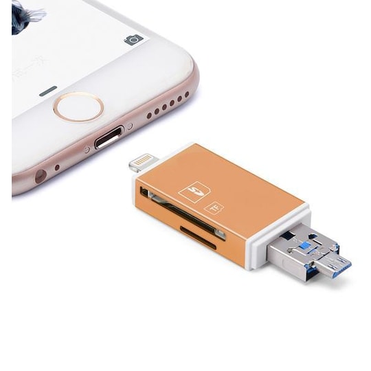 Hukommelseskortadapter til iPhone, iPad, Android - til MicroSD / SD-kort