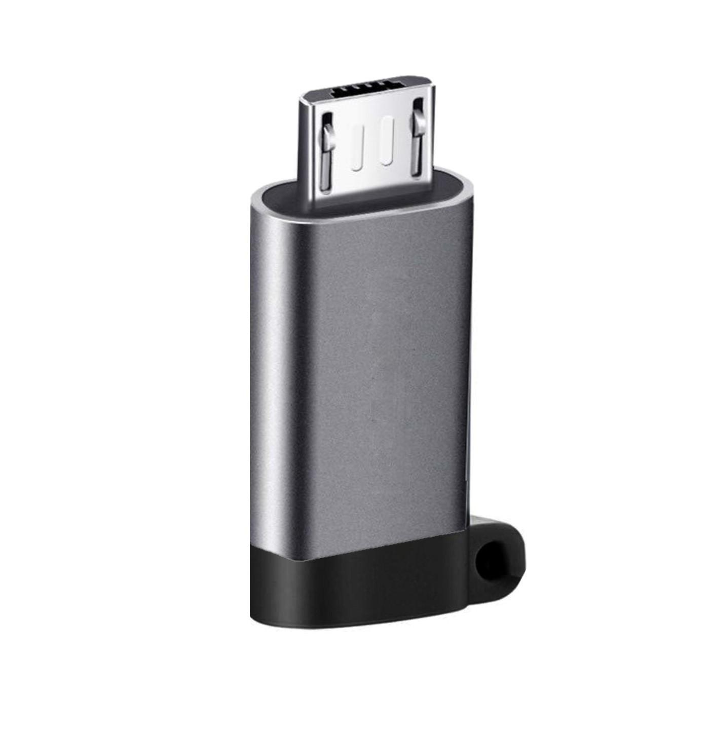 USB-C (hun) til Micro USB (han) adapter - Aluminiumgrå | Elgiganten