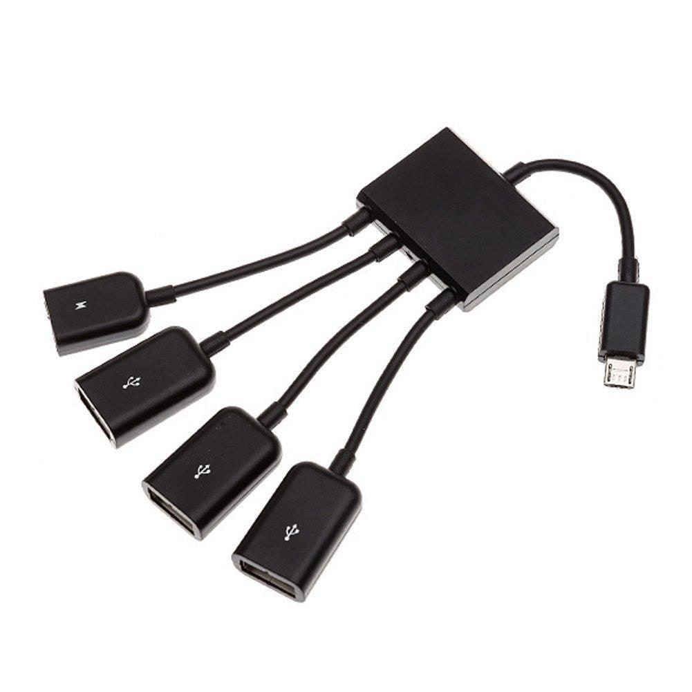 Micro USB-hub med opladningsport og 3 USB-porte | Elgiganten