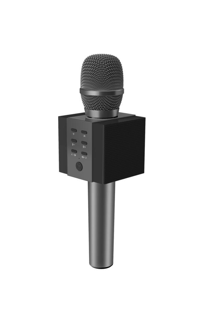 Karaoke mikrofon med Bluetooth højttaler 5W Grafit sort | Elgiganten