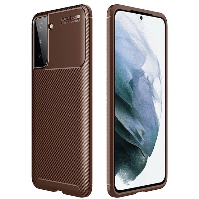 Carbon silikone cover Samsung Galaxy S21  - brun
