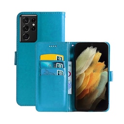 Wallet Cover 3-kort Samsung Galaxy S21 Ultra  - Lyseblå