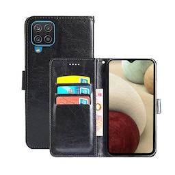 Wallet Cover 3-kort Samsung Galaxy A12  - sort