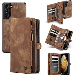 Multi-Wallet CaseMe 11-kort Samsung Galaxy S21 Plus  - brun