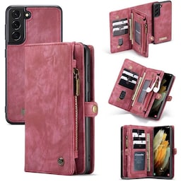 Multi-Wallet CaseMe 11-kort Samsung Galaxy S21 Plus  - rød