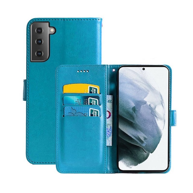 Wallet Cover 3-kort Samsung Galaxy S21  - Lyseblå