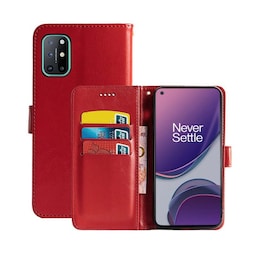 Wallet Cover 3-kort OnePlus 8T  - rød