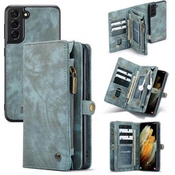 Multi-Wallet CaseMe 11-kort Samsung Galaxy S21  - blå