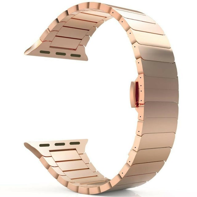 SKALO Metalarmbånd ""Flat"" Apple Watch 42/44/45/49mm - Rosa guld