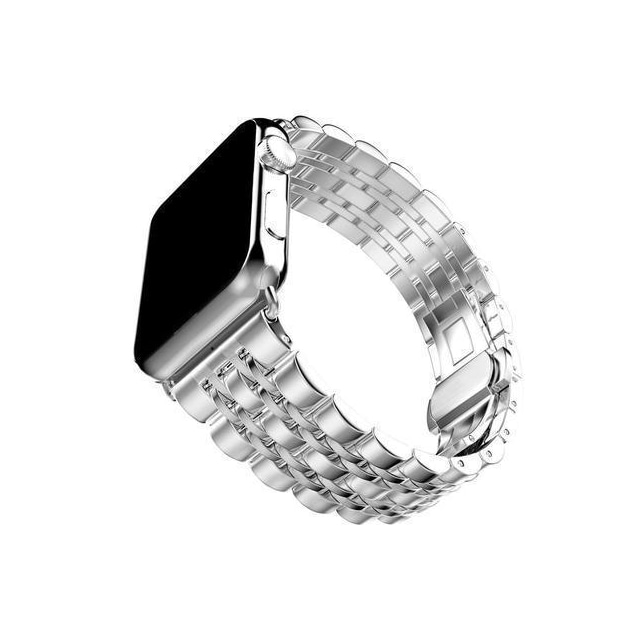 SKALO metal armbånd 5-link Apple Watch 38/40/41mm - Sølv
