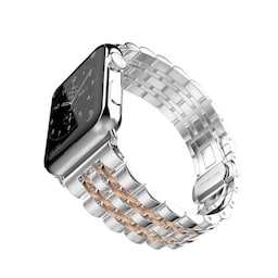 SKALO metal armbånd 5-link Apple Watch 42/44/45/49mm - Rosa guld