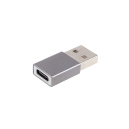 USB Han til Type-C Kvinde 2.4A Mini Adapter Converter - Sort