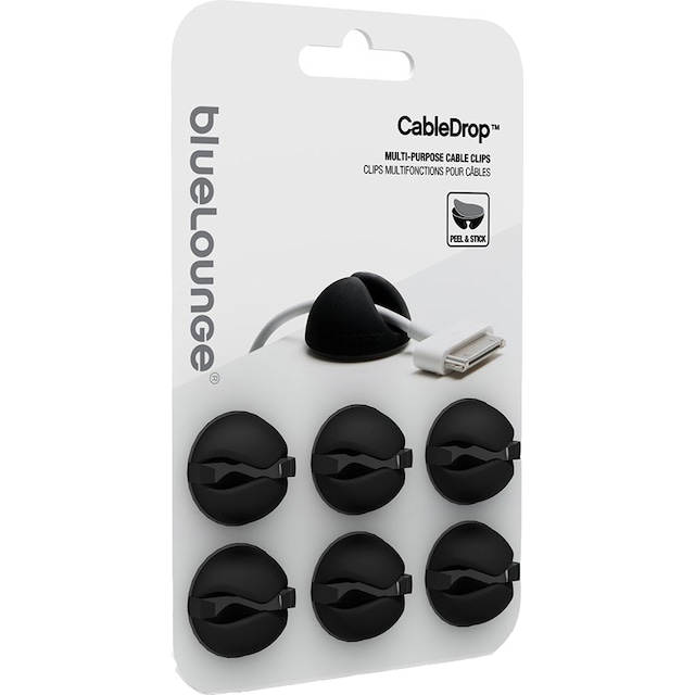 BlueLounge CableDrop kabelholdere CD-BL (sort)