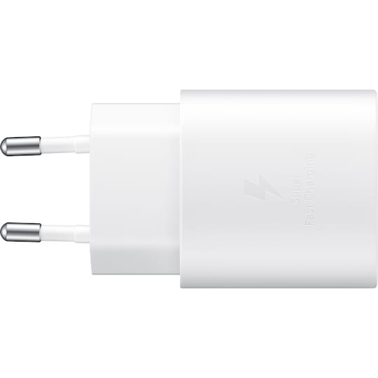 Samsung 25W USB-C Fast Charging vægoplader (hvid) | Elgiganten