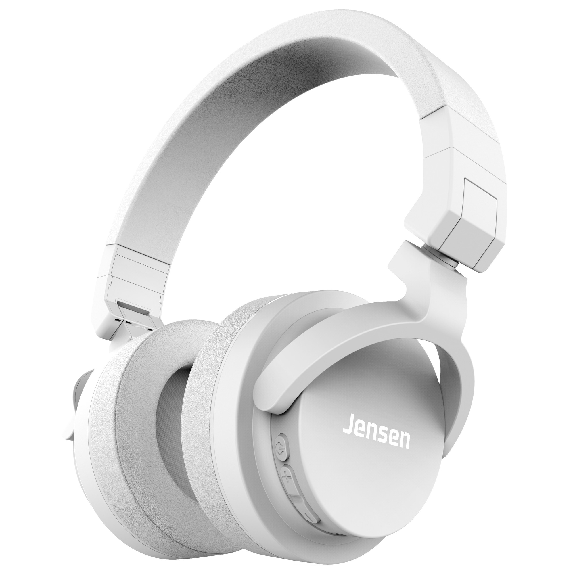 Jensen Buddy Stadium trådløs around-ear hovedtlf (hvid) | Elgiganten