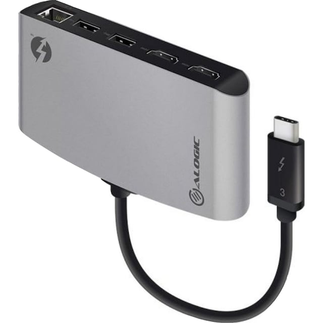 Alogic Thunderbolt 3 Dual HDMI dock (grå)