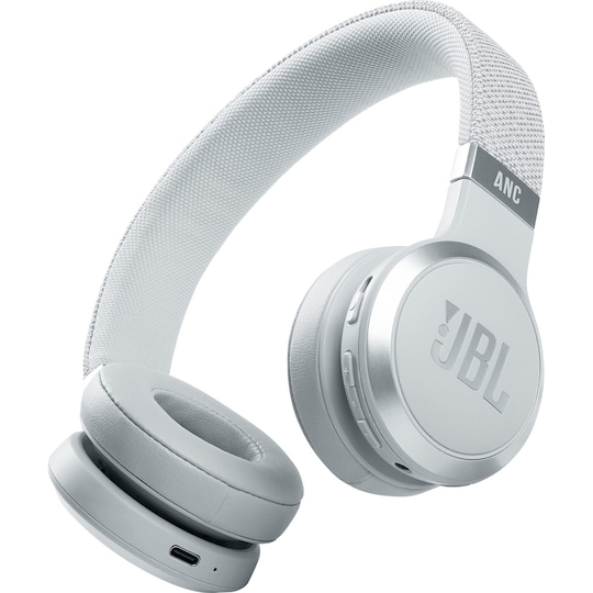 JBL LIVE 460NC trådløse on-ear høretelefoner (hvid) | Elgiganten