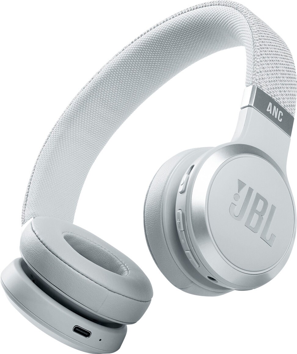 JBL LIVE 460NC trådløse on-ear høretelefoner (hvid) | Elgiganten