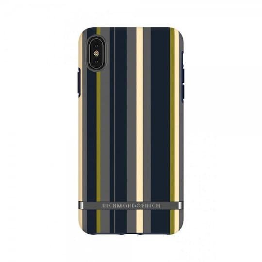 iPhone Xs Max Cover Navy Stripes | Elgiganten
