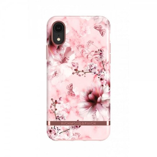 Richmond & Finch iPhone Xr Cover Pink Marble Floral | Elgiganten