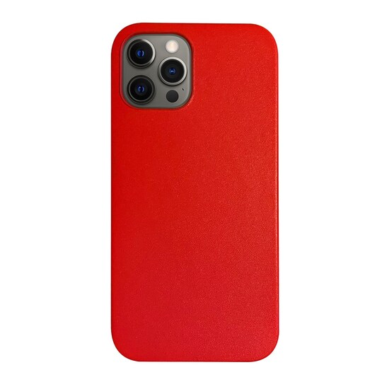Læder-etui designet til at arbejde med MagSafe til iPhone 12 Pro Max - Red  | Elgiganten