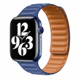 vegansk læder magnetisk Apple Watch Rem 38/40 mm Blue