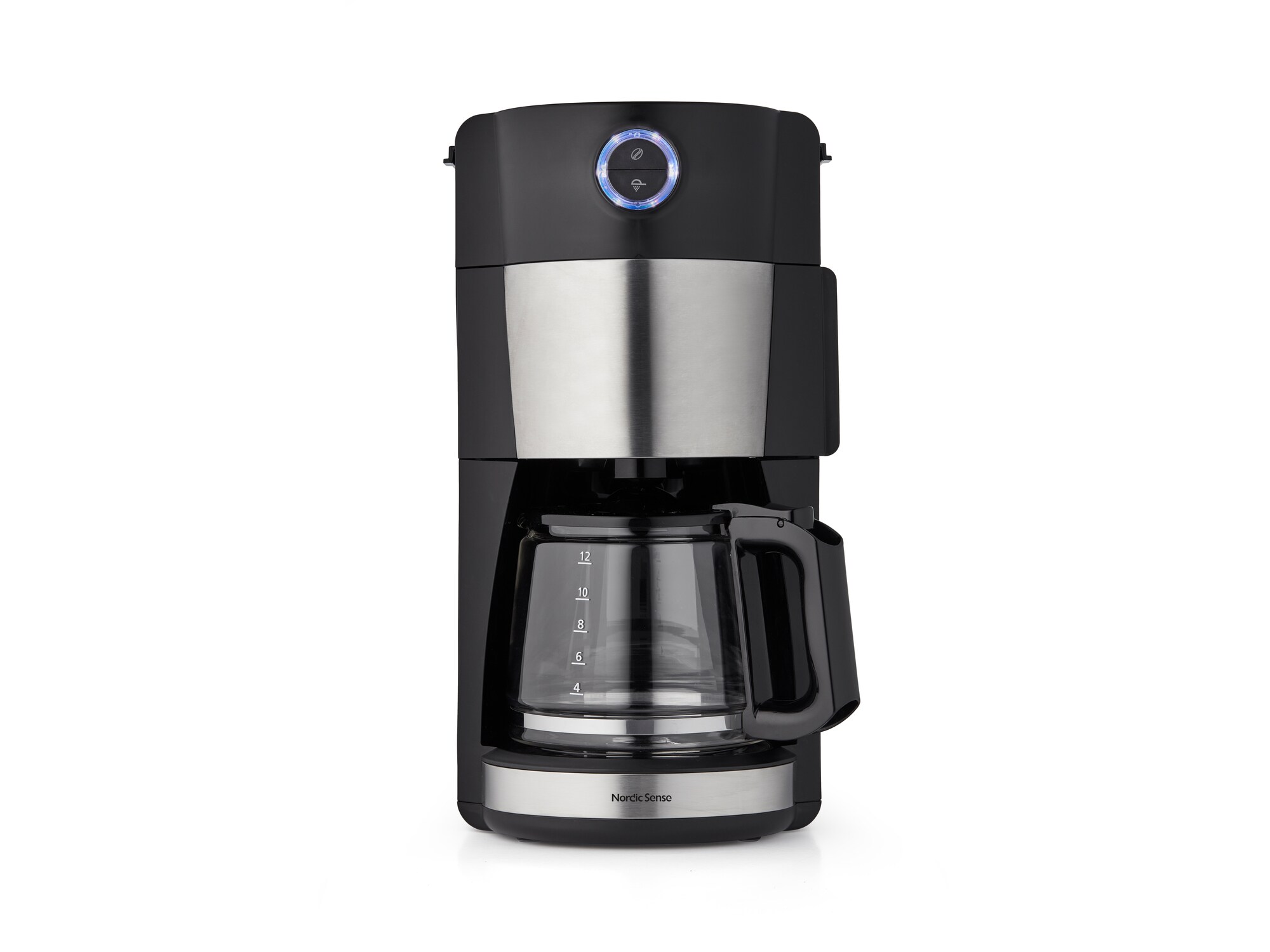 Nordic Sense Kaffemaskine m. kværn 900 watt Sort/Sølv | Elgiganten
