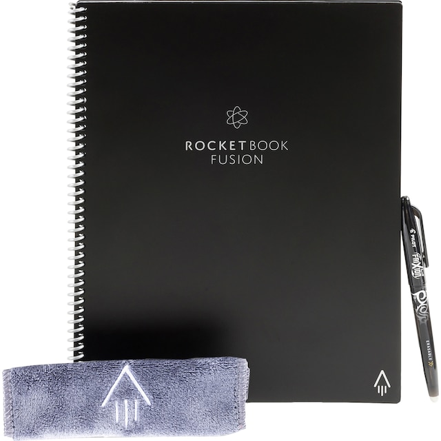 Rocketbook Fusion Letter genanvendelig notesbog A4 (infinity black)