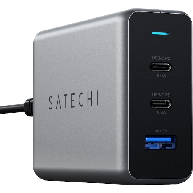 Satechi dual USB-C og USB-A oplader ST-TC100GM-EU