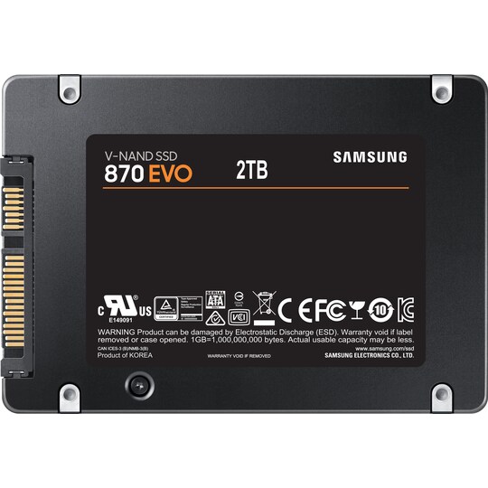 Samsung 870 EVO intern SATA SSD (2 TB) | Elgiganten