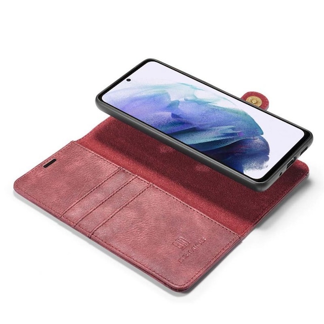 Wallet DG-Ming 2i1 Samsung Galaxy S21  - rød