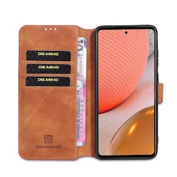 DG-Ming Wallet 3-kort Samsung Galaxy A72 5G  - brun