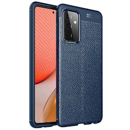 Lædermønstret TPU Cover Samsung Galaxy A72 5G  - blå