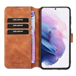 DG-Ming Wallet 3-kort Samsung Galaxy S21 Plus  - brun