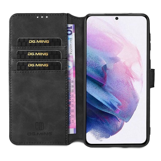 DG-Ming Wallet 3-kort Samsung Galaxy S21 Plus  - sort