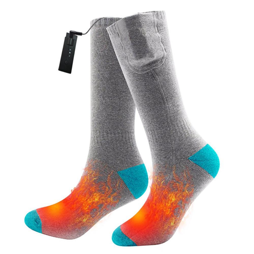 Opvarmede sokker/Batteriopvarmede sokker Grå/blå | Elgiganten