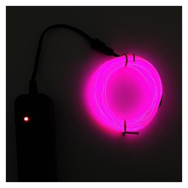 Batteridreven Led Glowstrip Neon-strip 3 Meter - Cerise