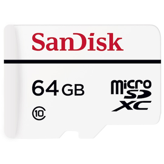 SanDisk High Endurance Micro SDXC kort 64 GB | Elgiganten