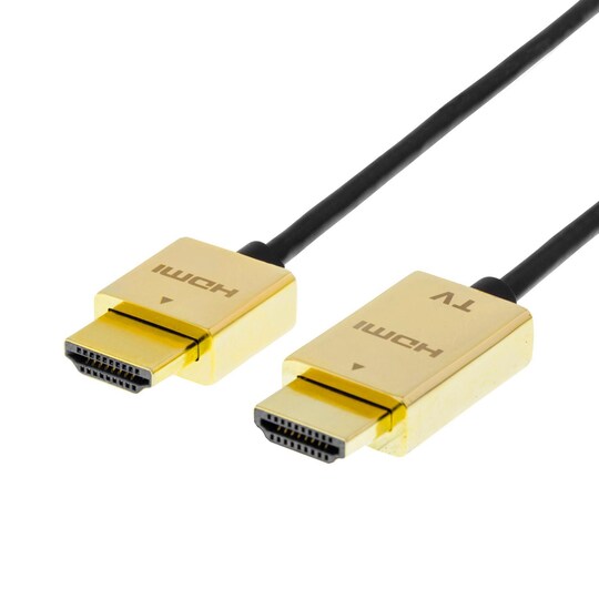 DELTACO PRIME tyndt HDMI-kabel med forgyldte zinkstik, 5m | Elgiganten