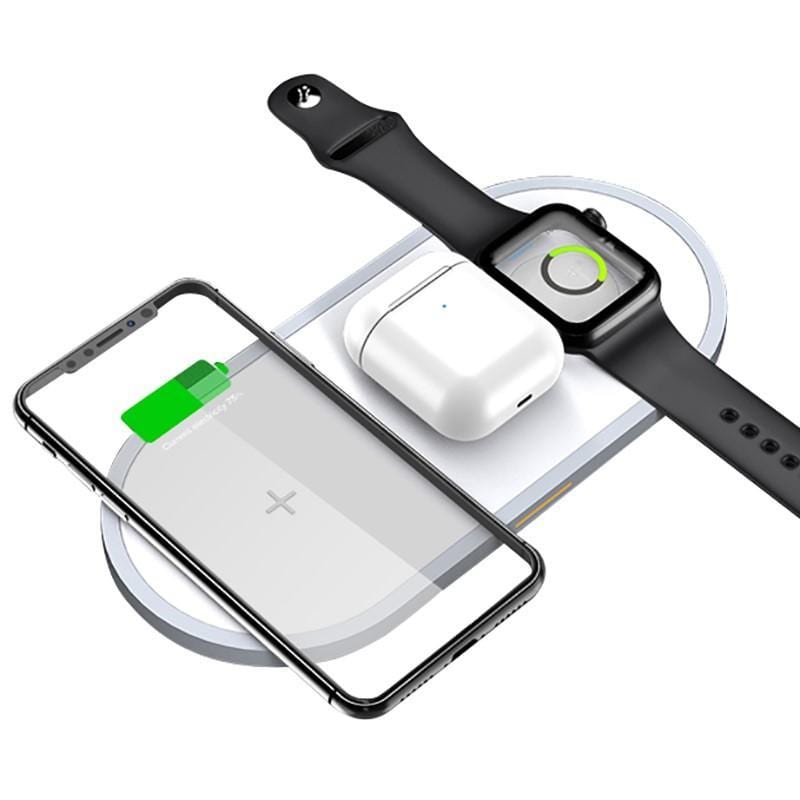 Trådlös 3-i-1 snabbladdare för smartphone, Apple Watch och AirPods |  Elgiganten