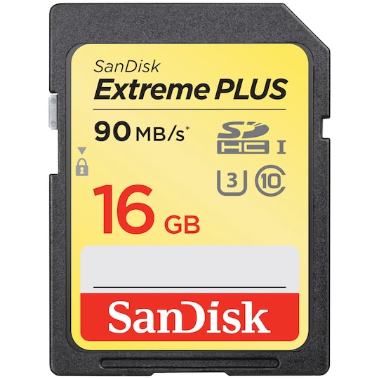 SanDisk Extreme Plus SD hukommelseskort 16 GB | Elgiganten