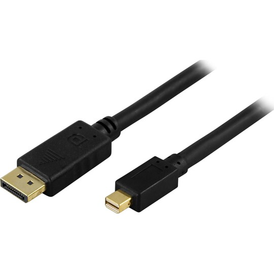 DELTACO DisplayPort til Mini DisplayPort-kabel, 2 m, sort | Elgiganten